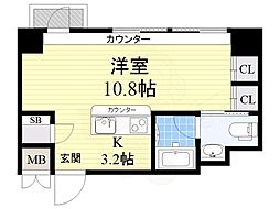 KDXレジデンス東桜1 ワンルームの間取図画像