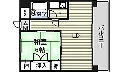 ラ・クール泉 1LDKの間取図画像