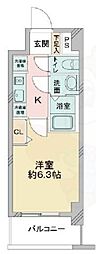 アステリ鶴舞エーナ 1Kの間取図画像