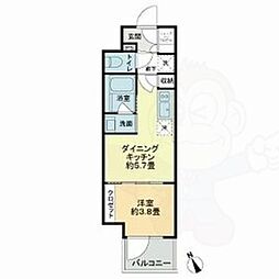 名古屋市千種区内山1丁目マンション 1DKの間取図画像