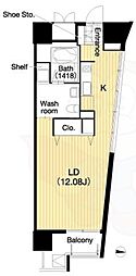RESIDIA東桜2 1LDKの間取図画像