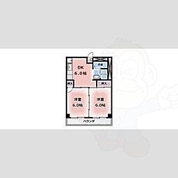 栄ビル 2DKの間取図画像
