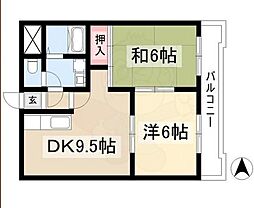カサ松下 2LDKの間取図画像