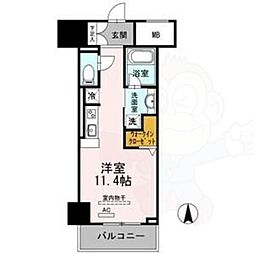 御幸レジデンス丸の内 ワンルームの間取図画像