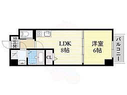 HF名駅北レジデンスEAST 1LDKの間取図画像