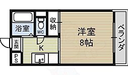 ヒロタハイツ 1Kの間取図画像