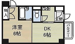 第三貞和ビル 1DKの間取図画像