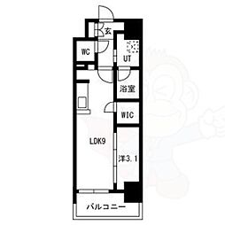 メイクスアート名駅WEST 1LDKの間取図画像