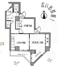 SS-23ビル 2LDKの間取図画像