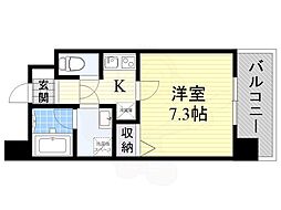 エコロジー栄レジデンス 1Kの間取図画像