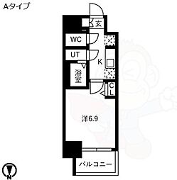 メイクスアート黒川 1Kの間取図画像