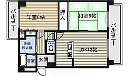 瑠璃光ビル 1LDKの間取図画像