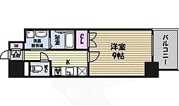 トレヴィ高岳 1Kの間取図画像