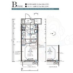 ディアレイシャス名古屋大須通 1Kの間取図画像