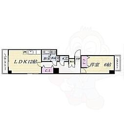 ドリーム新栄 1LDKの間取図画像