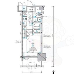 ディアレイシャス名古屋浄心II 1Kの間取図画像