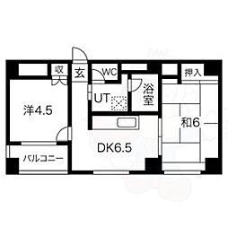 パール熱田 2DKの間取図画像