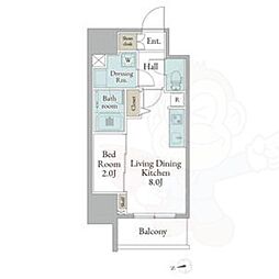 ストーリア名古屋城西 1LDKの間取図画像