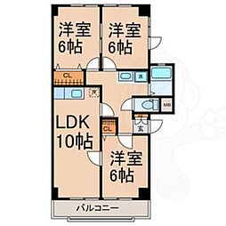ファミール柴田A・B・C棟 3LDKの間取図画像