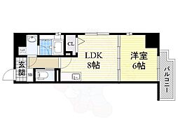 HF名駅北レジデンスEAST 1LDKの間取図画像
