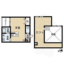 Win荒子 1Kの間取図画像