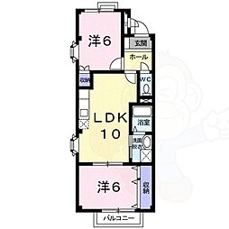 アウローラ21 2LDKの間取図画像