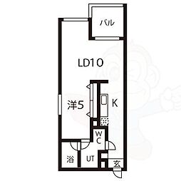 クロサスレジデンス徳川園 1LDKの間取図画像