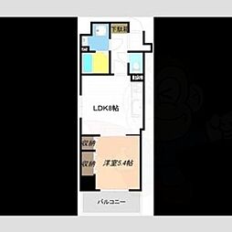 ボワ・ド・ブローニュ 1LDKの間取図画像