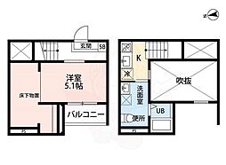 アドラブール新守山 1Kの間取図画像
