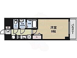 プレサンス広小路通パルス 1Kの間取図画像