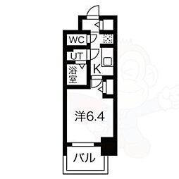 メイクス名駅南2 1Kの間取図画像