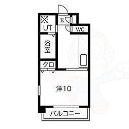 サンマルヤ 1Kの間取図画像