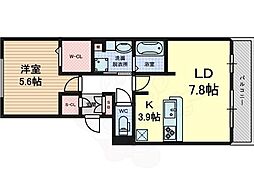 リブラン 1LDKの間取図画像