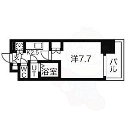 シエルブルー栄 1Kの間取図画像