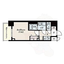 S-RESIDENCE名駅North 1Kの間取図画像