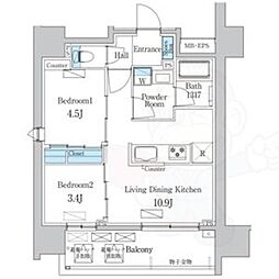 名古屋市千種区今池1丁目マンション 2LDKの間取図画像