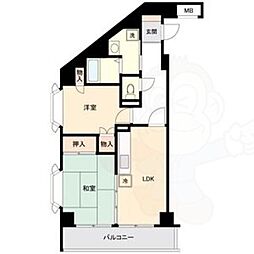 サンコート柳橋 2LDKの間取図画像