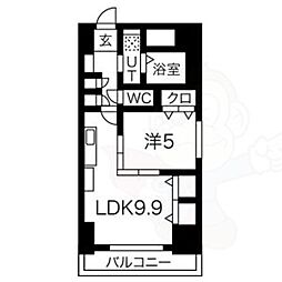 プレステージ千種 1LDKの間取図画像