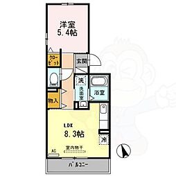 イモービリアーレタンタン1 1LDKの間取図画像