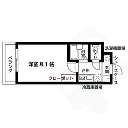 セルシオン池下 1Kの間取図画像