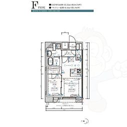 ディアレイシャス名古屋大須通 1LDKの間取図画像