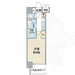 スリーアイランドタワー名駅北 1LDKの間取図画像
