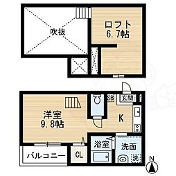 カユーハ大宮 1Kの間取図画像