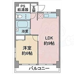 山の手荘 1LDKの間取図画像