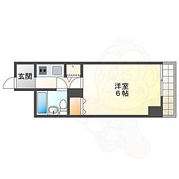 ライオンズマンション橦木 1Kの間取図画像