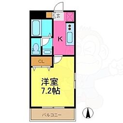 With 1Kの間取図画像