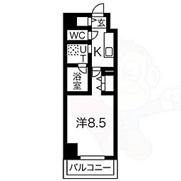 RICHED'OR名駅南 1Kの間取図画像