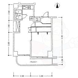 ダイアパレス大須第2 1LDKの間取図画像