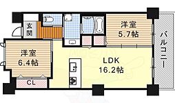 白壁リンクス 2LDKの間取図画像