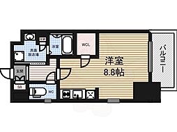 エステムプラザ名古屋丸の内 ワンルームの間取図画像